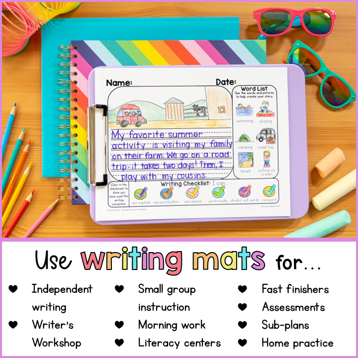 June End of the Year Summer Writing Center Prompts Paper Journal Fun Activities