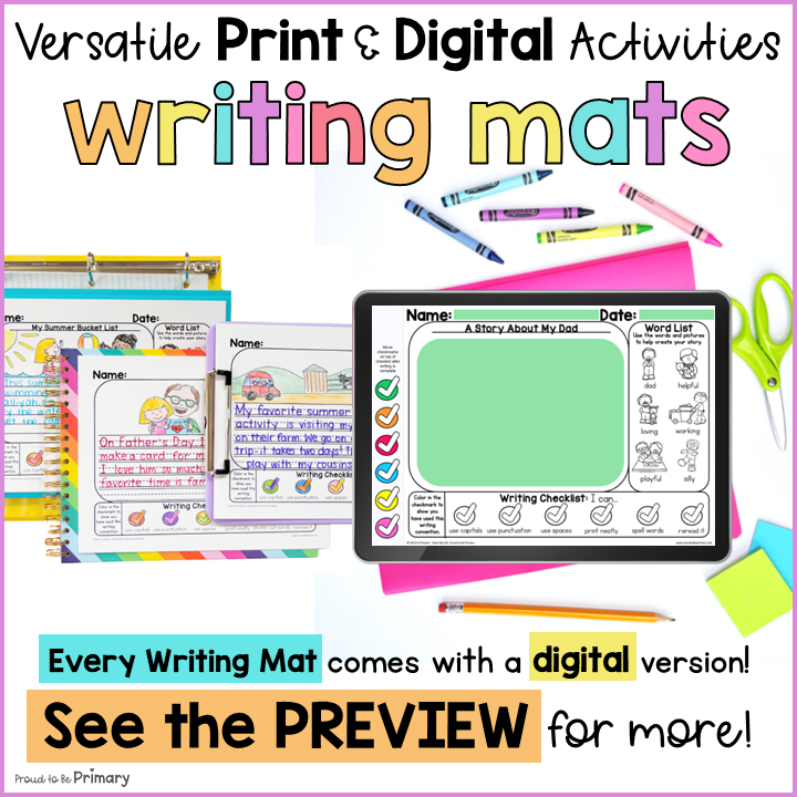 June End of the Year Summer Writing Center Prompts Paper Journal Fun Activities