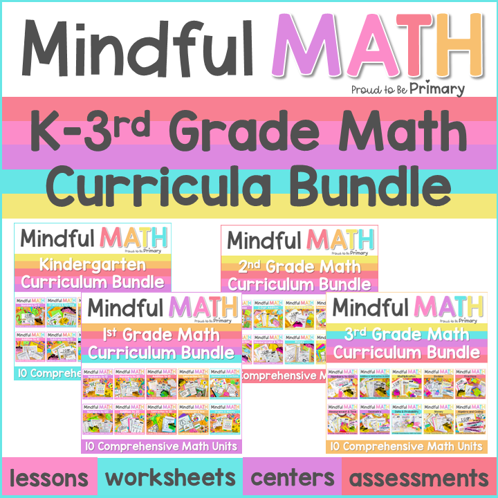 Kindergarten 1st 2nd 3rd Grade Math Curriculum Tool Kit Posters Intervention