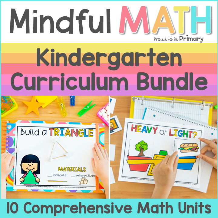 Kindergarten Math Curriculum - 100 Math Lessons, Math Centers, Worksheets, Games