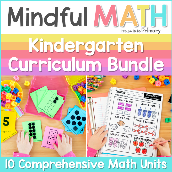 Kindergarten Math Curriculum - 100 Math Lessons, Math Centers, Worksheets, Games