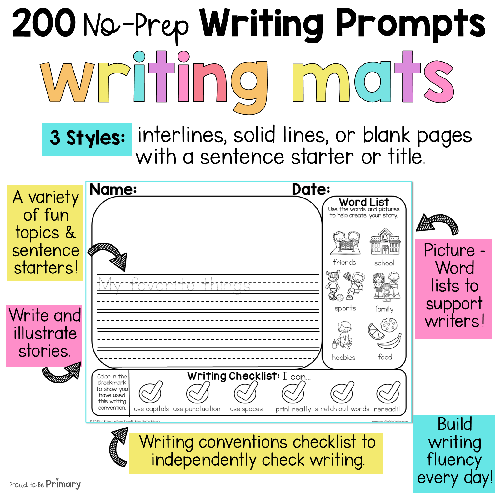 Monthly Fun Writing Prompts With Pictures Daily Reading Comprehension Worksheets