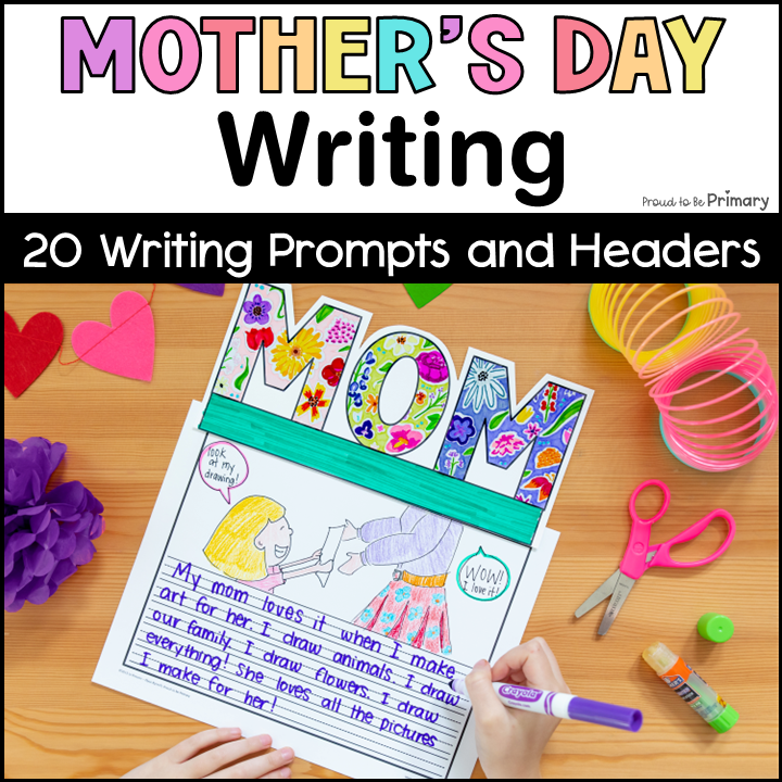 Mother's Day Writing Prompts Happy Mother's Day Card Template Letter to Mom