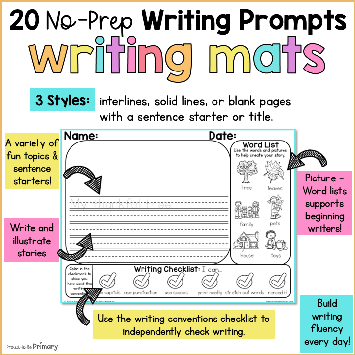 Fall November Thanksgiving Writing Center Prompts Paper Journal Fun Activities
