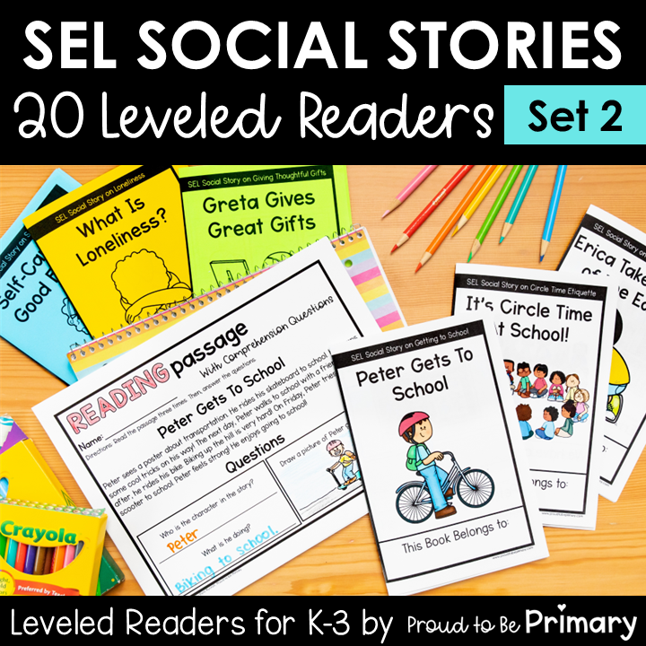 SEL Social Stories Social Skills Emotional Regulation Decodable Readers Bundle #2