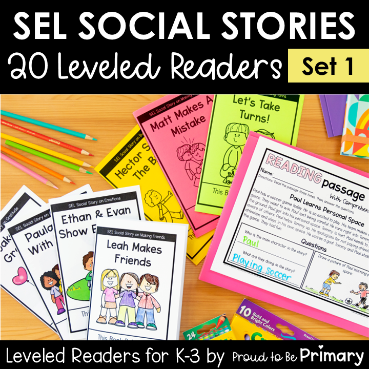 SEL Social Stories Social Skills Emotional Regulation Decodable Readers Bundle