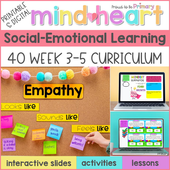 Social Emotional Learning Curriculum for Grades 3-5 BUNDLE