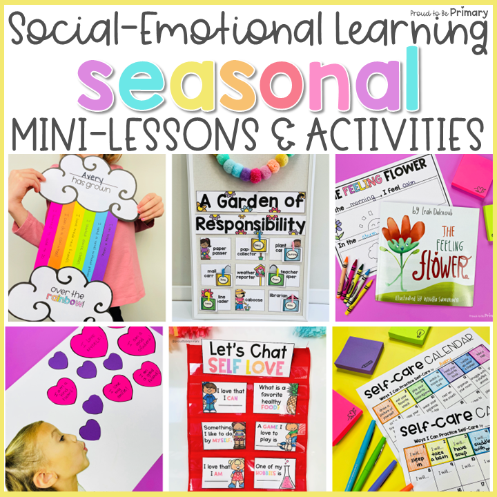 Seasonal Social Emotional Self-Esteem, Growth Mindset Activities, Worksheets, & Games