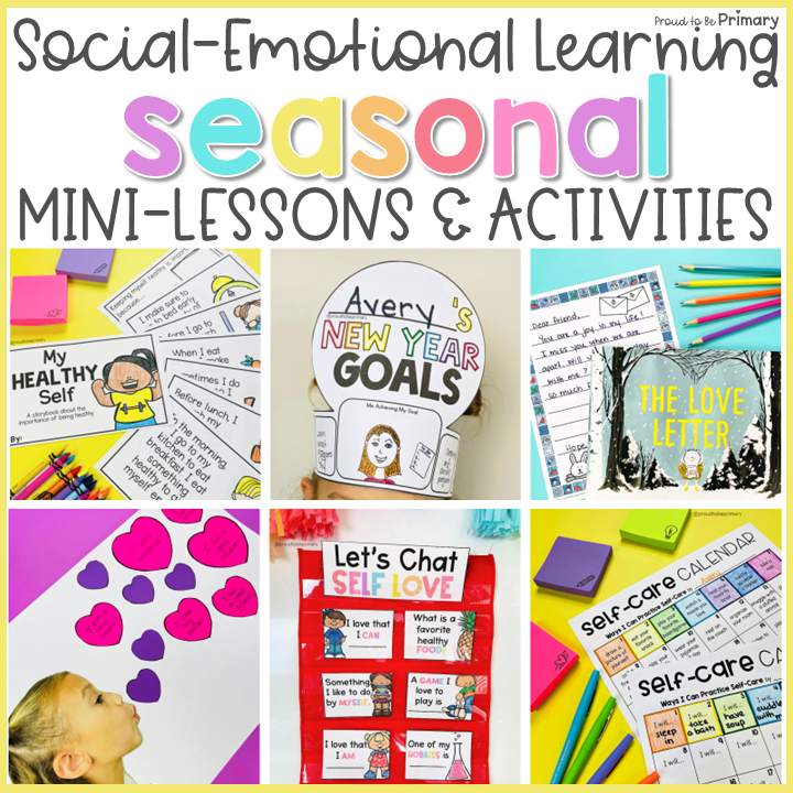 Seasonal Social Emotional Self-Esteem, Growth Mindset Activities, Worksheets, & Games