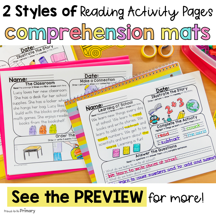 Reading Fluency Comprehension Passages & Questions