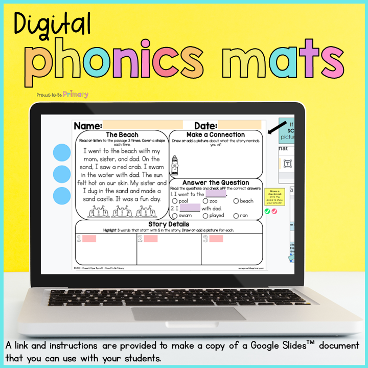 Phonics Worksheets Bundle - Reading Comprehension Activities & Fluency Passages