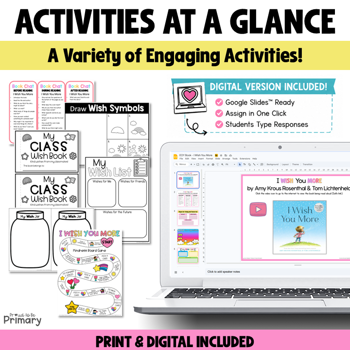 End of the Year Last Week of School Book Companion SEL Activities Crafts Writing