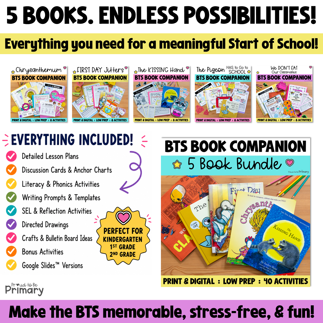 Back to School First Week of School Book Companion SEL Activities Crafts Writing