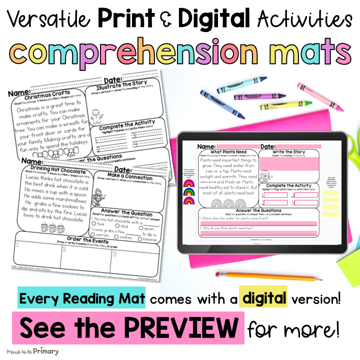 Reading Comprehension Passages and Questions Worksheets & Fluency Activities