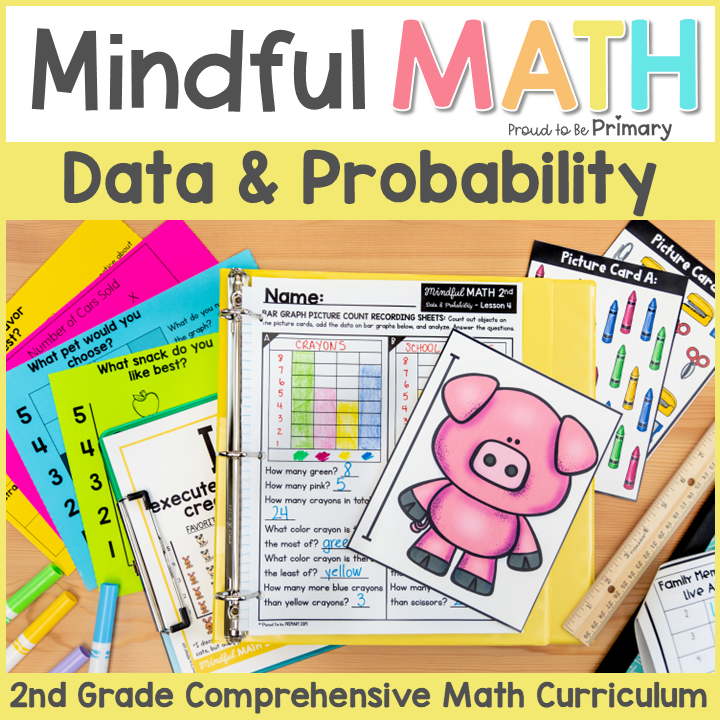 2nd Grade Math Data, Graphing, & Probability Lessons, Worksheets, Centers, Games
