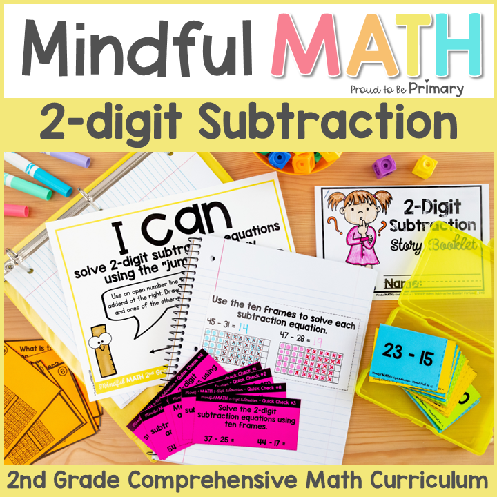 Grade 2 Math Unit - 2-Digit Subtraction with Regrouping - 2nd Grade Math Centers