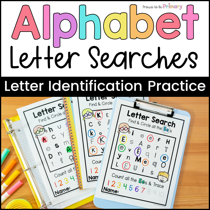 Alphabet Letter Search - Literacy Center - Small Group Activities