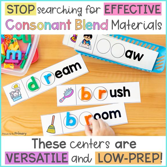 Beginning Consonant Blends Activities & Literacy Centers: br, cr, dr, fr, gr, pr