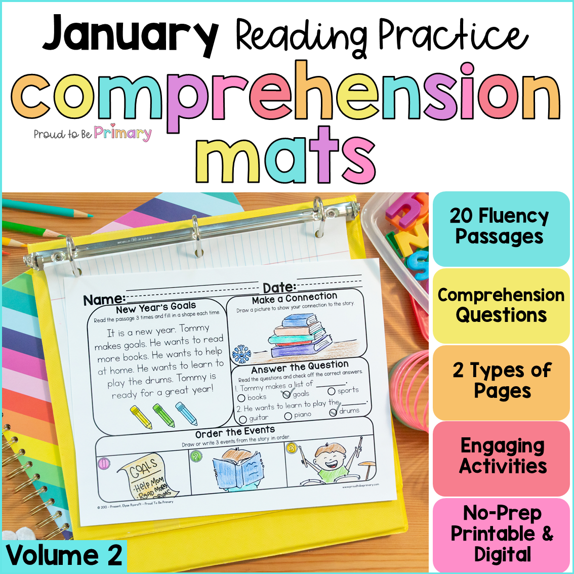 January Winter Morning Work Reading Comprehension Passages Questions Worksheets