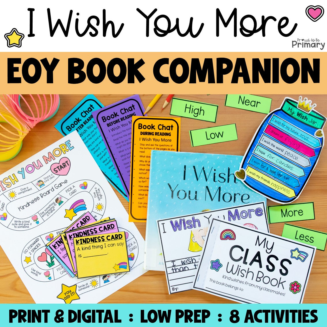 I Wish You More Book Companion Activities Packet End of School Wish Jar Craft