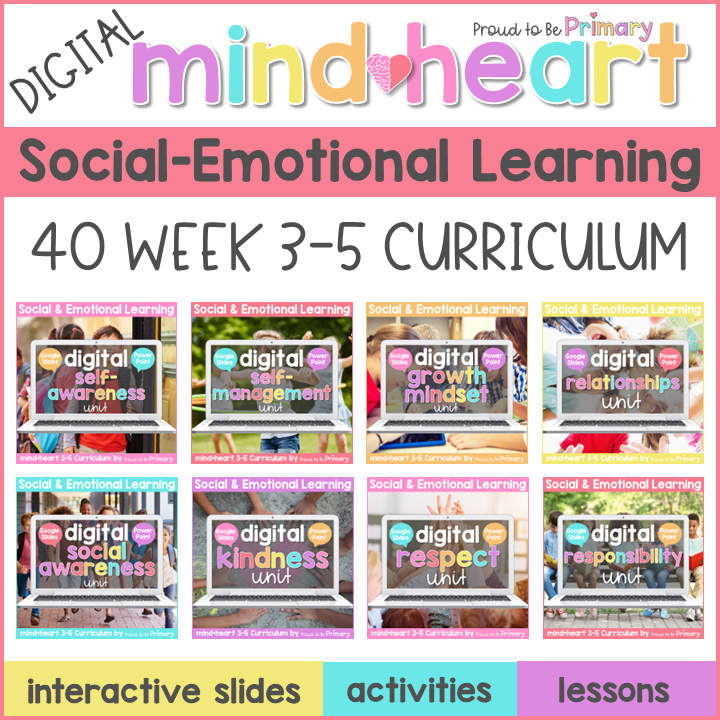 Social Emotional Learning DIGITAL Curriculum for Grades 3-5