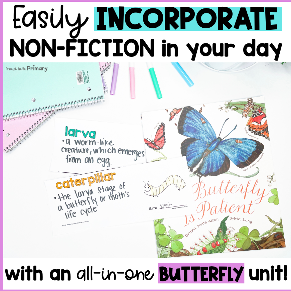 Butterflies Non-Fiction ELA & Science Unit