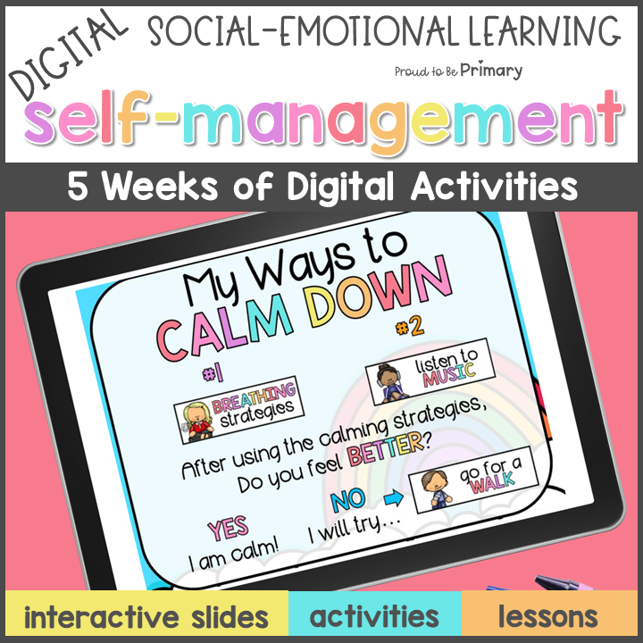 Self-Regulation DIGITAL K-2 Social Emotional Learning - Google & Seesaw Activities