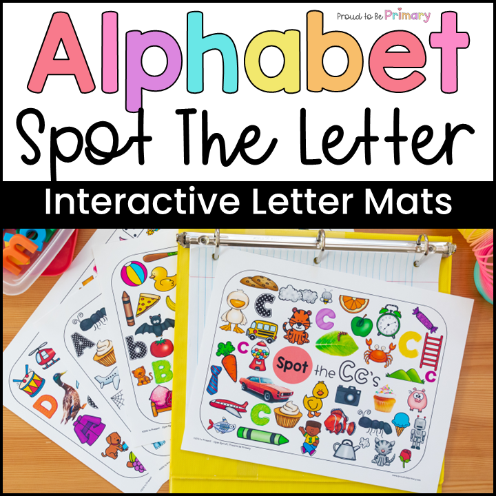 Alphabet Spot the Letter Mats Posters - Literacy Center - Small Group Activities