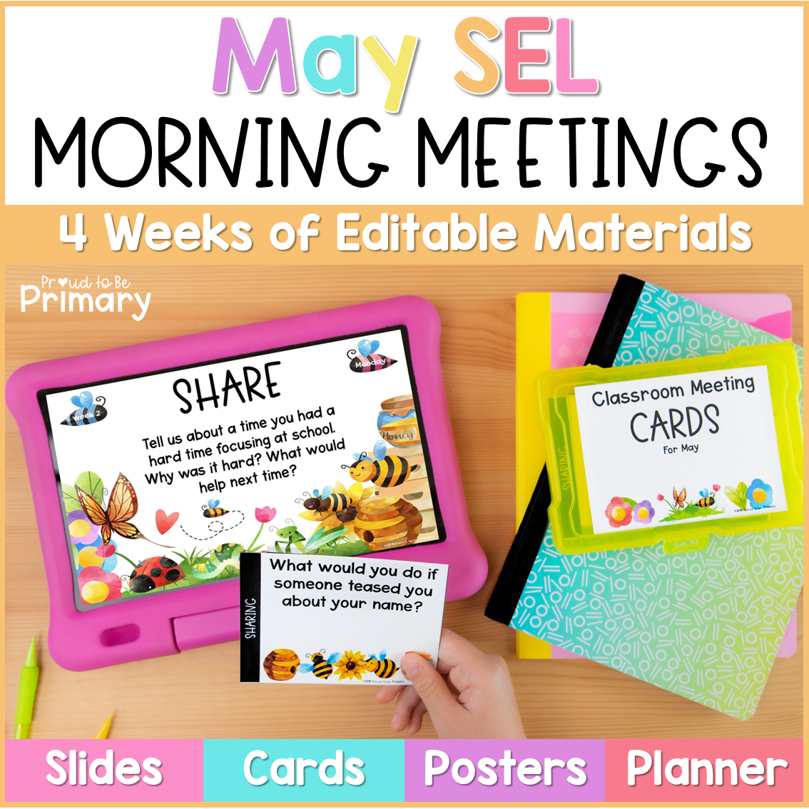 May Spring EOY SEL Morning Meeting Google Slides Activities, Games, Greetings Questions