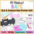All About Bats Fall Unit - Bat Fact Life Cycle Activities Science Writ
