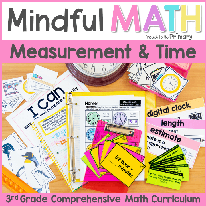 3rd Grade Measurement & Time Math Unit - Lessons, Activities, Games, & Centers