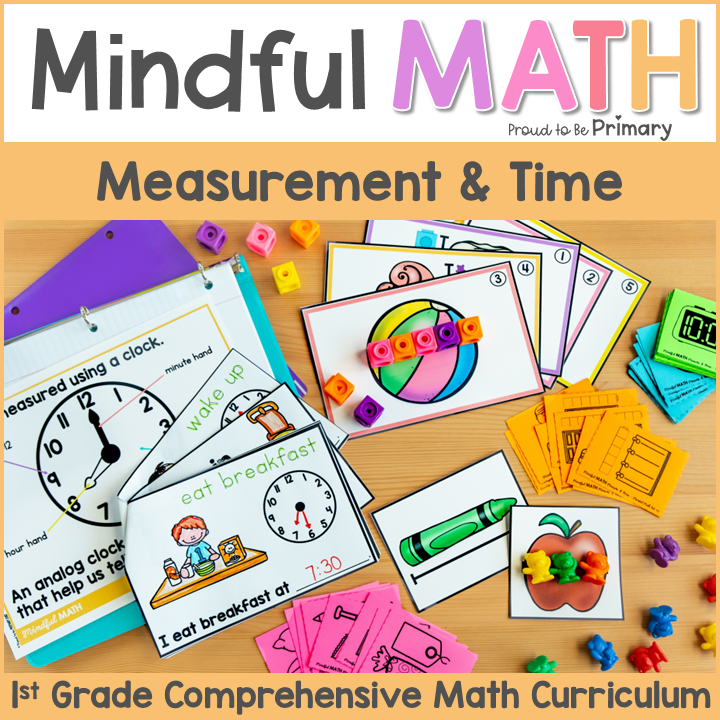 1st Grade 1 Measurement & Telling Time Math Centers Worksheets Activities Games