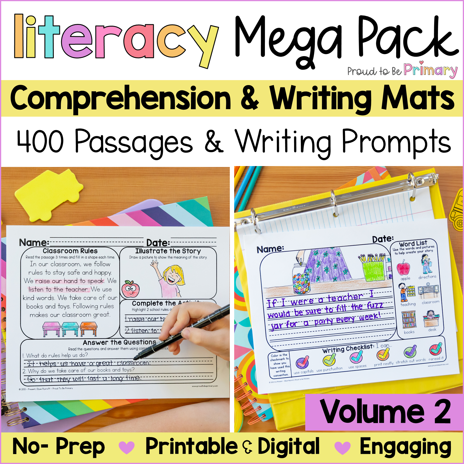 Monthly Writing Paper With Picture Box Writing Prompts 1st Grade Reading Passage