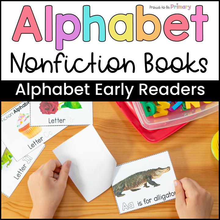 Alphabet Non-Fiction Mini Story Books - Literacy Center - Small Group Activities