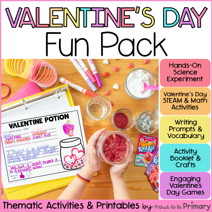 Valentine's Day Activities, Crafts, Bulletin Board, Cards, Games, Writing & Math