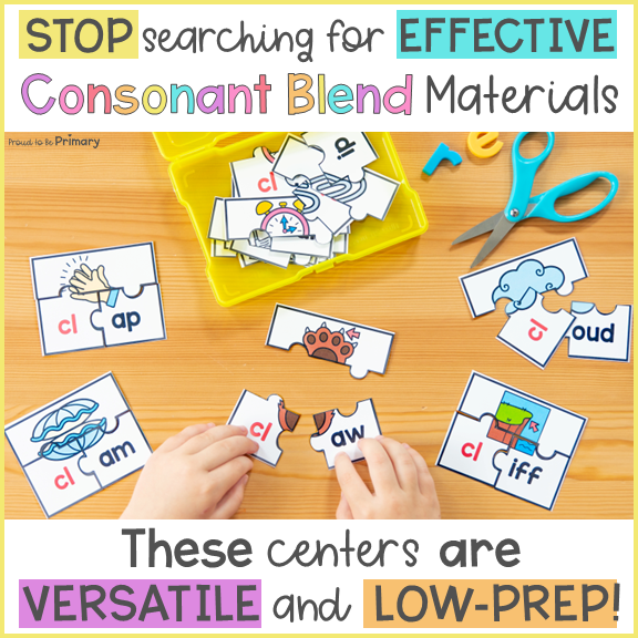 Beginning Consonant Blends Activities and Literacy Centers: bl, cl, fl, gl, pl, sl