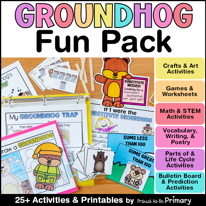 Groundhog Day Craft Coloring Pages Math Writing Activities Prediction Graph