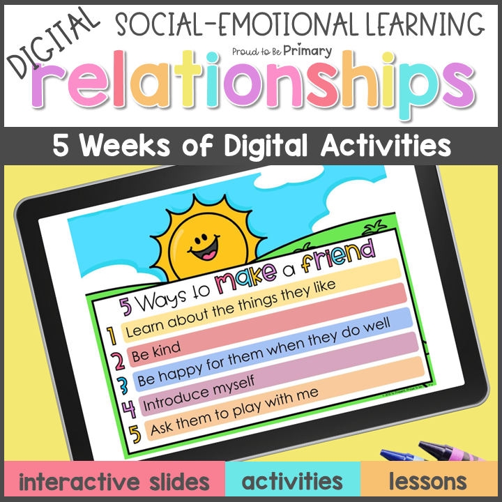Relationships DIGITAL Social Emotional Learning Unit for K-2 - Google & Seesaw Activities
