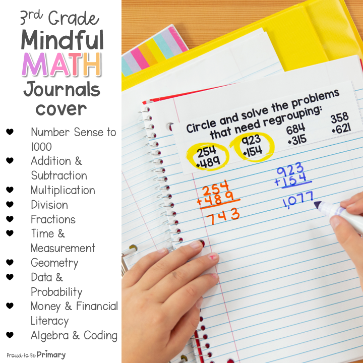 3rd Grade Math Word Problems Interactive Journal Prompts Small Group Activities