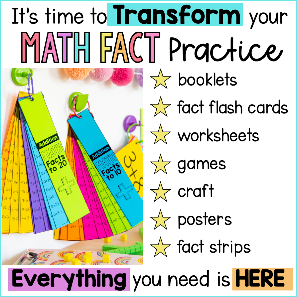 Addition and Subtraction Math Fact Fluency Bundle - Facts to 20 Activities