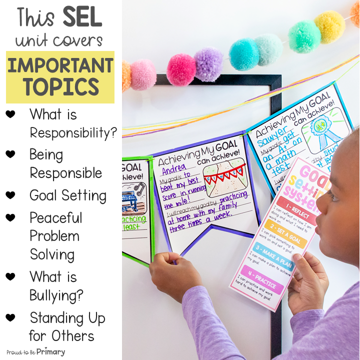 Responsibility, Goal Setting & Conflict Resolution Activities & SEL Lessons