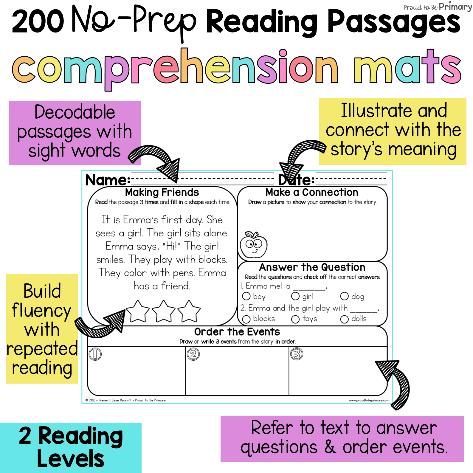 Monthly Writing Paper With Picture Box Writing Prompts 1st Grade Reading Passage
