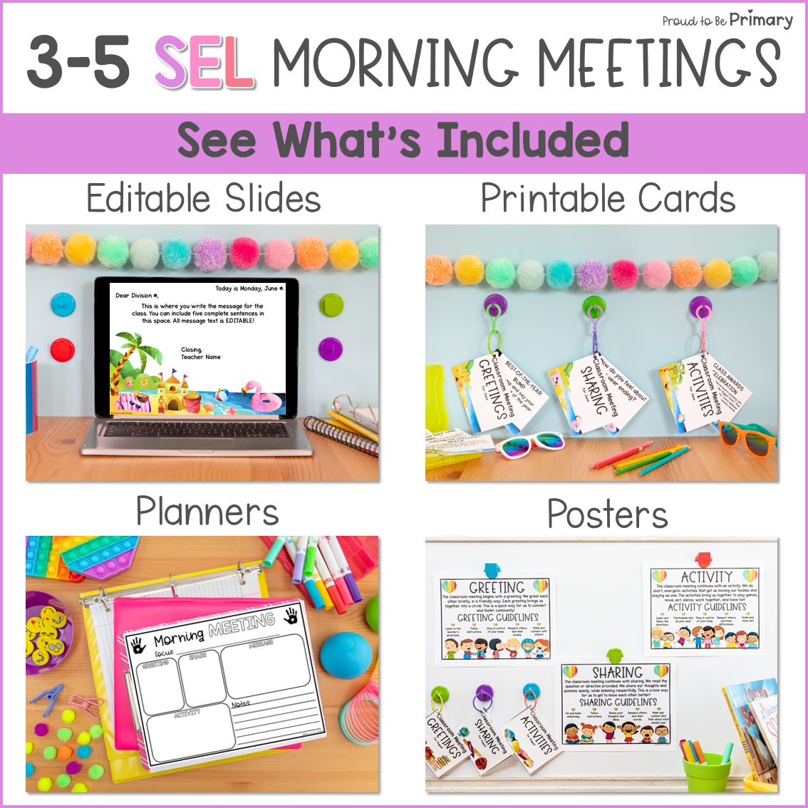 June End of the Year SEL Morning Meeting Google Slides Activities Greetings 3-5