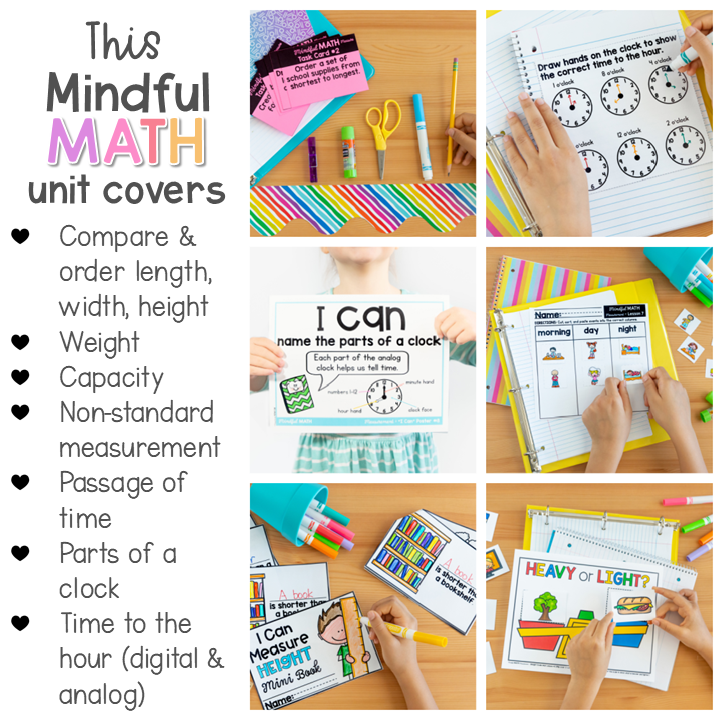 Measurement and Time - Kindergarten Mindful Math