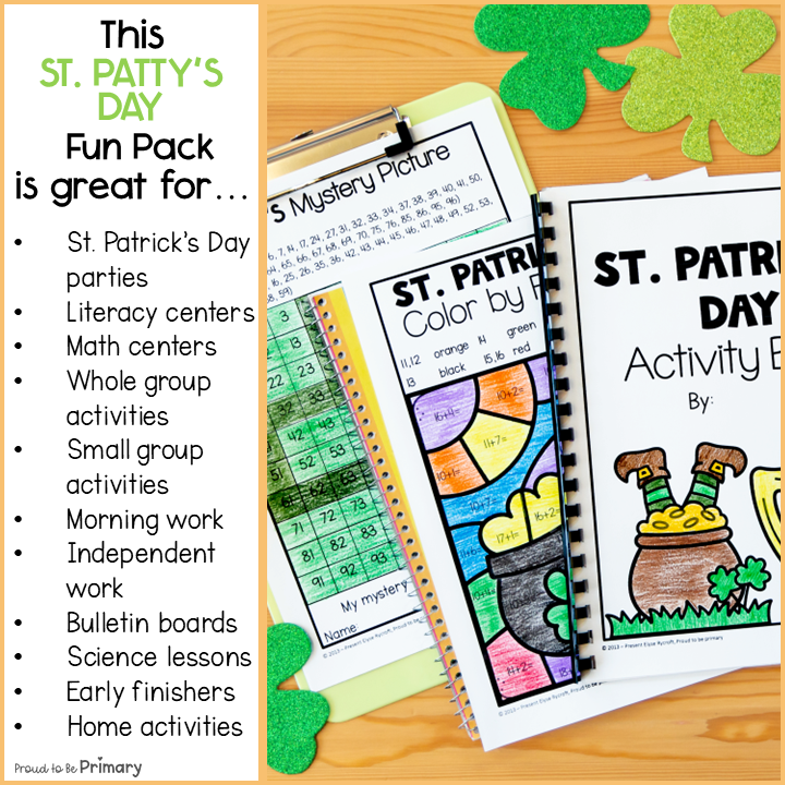 St. Patrick's Day Leprechaun Activities, Crafts, Bulletin Board, Games & Writing