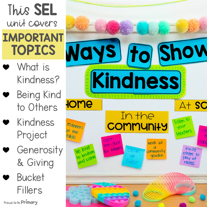 Kindness Activities & Social Skills SEL Lessons - Craft, Coloring Pages, Writing