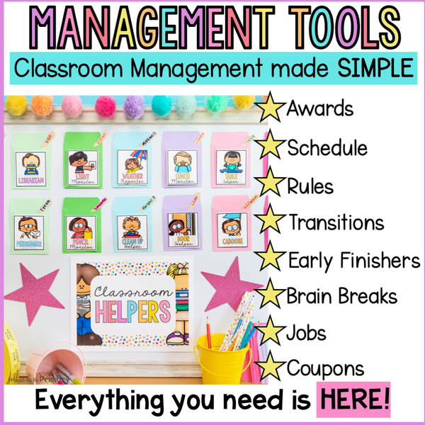 Classroom Management Bundle: Jobs, Coupons, Transitions, Brain Breaks ...