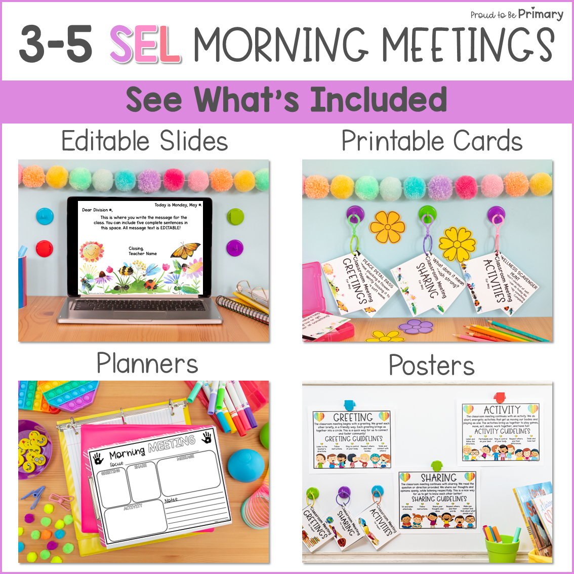 May Spring EOY SEL Morning Meeting Google Slides Activities Games Greetings 3-5