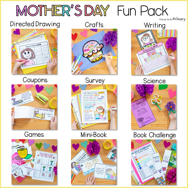 Mother's Day Questionnaire & Activities- Mother's Day Crafts & Cards