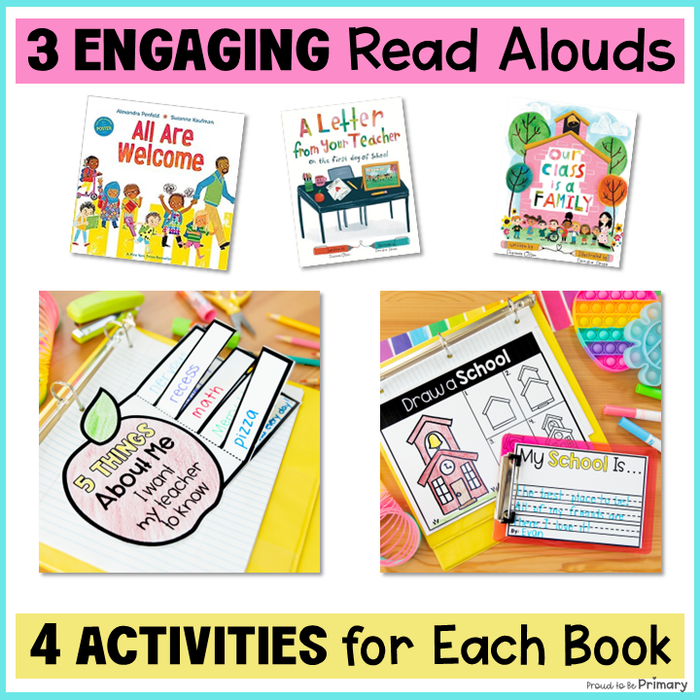 Back to School Book Companion & Read Aloud Activities Bundle